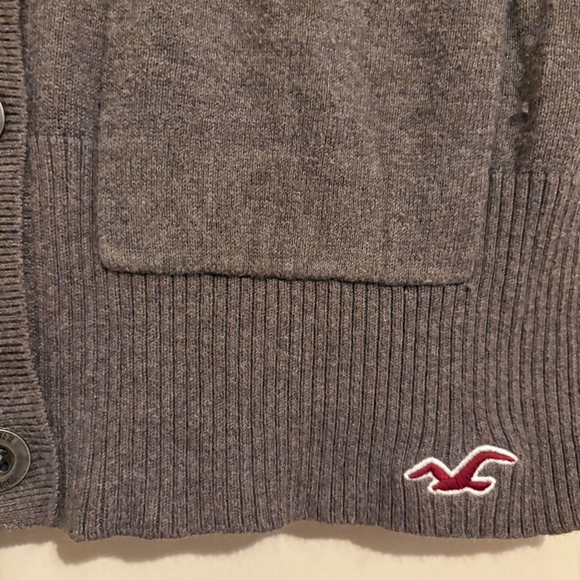 Hollister Vintage Y2K Brown Taupe Cardigan Sweater with Silver Sequins, Size S - Picture 8 of 16